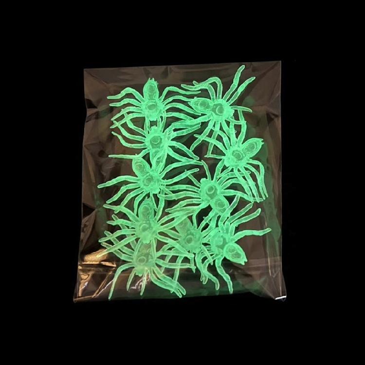 Set of 10 Luminous Spiders Halloween Decorations Holiday Adornment for Garden