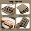 2PCS [1 Mold+1 Lid] 12 Grid Covered Ice Cube Mold, Flexible Mold, Suitable for Ice Cube Making, Ice Cream Making, Reusable
