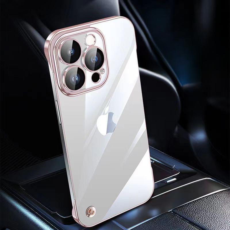 PC Frameless Electroplating 16PRO Suitable for IPhone 15 Mobile Phone Case Ultra-thin Transparent Hard Shell Apple 14 Protective Case