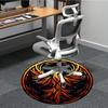 1pc Phoenix Fire Office Round Area Rug, Under Office Chairs Bedroom Living Room Home Decor, Room Deco