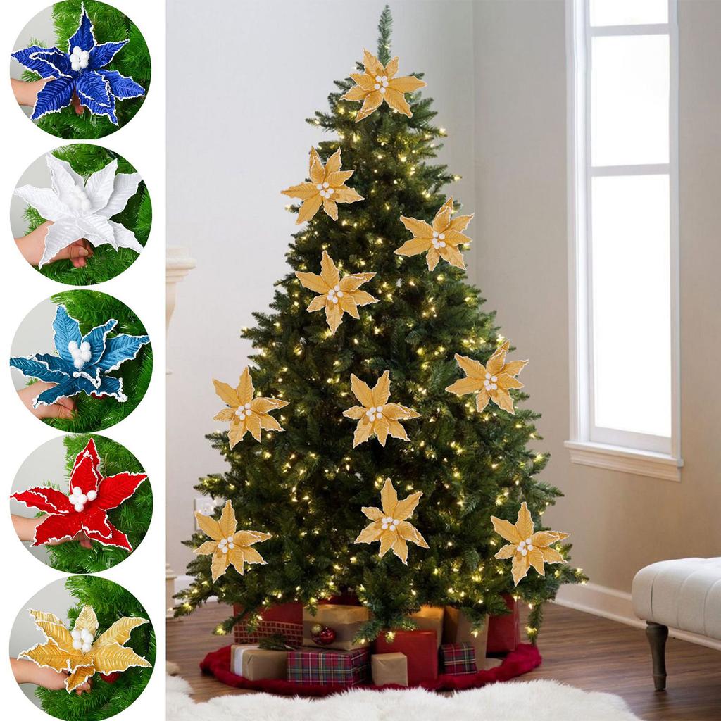 Christmas Tree Decoration Artificial Flower DIY Accessories Festive Atmosphere Tree Insert