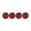 Car Decor 56mm 4pcs  Skull Logo Car Wheel Center Hub Cap Aluminium Sticker For Universal Cars Styling Accessories