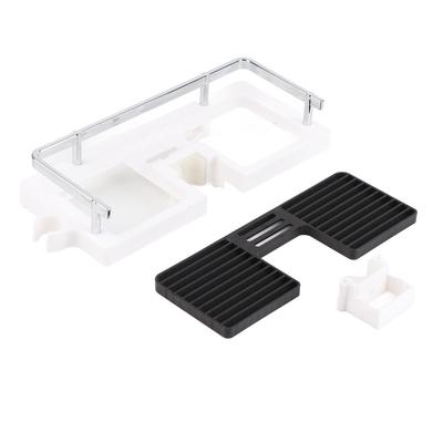 Ripiano Portaoggetti da Doccia in ABS Organizzatore Vassoio Supporto Pratico Accessorio da Bagno