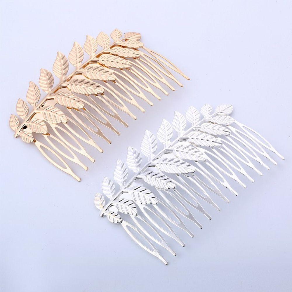 Headwear Disk Hair Hair Comb Leaves Shape Leaves Crown Leaf Tiara Bride Crown Wedding Tiara
