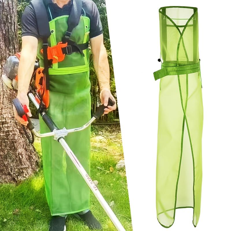 Garden lawn mowing clothing,Trimmer Shoulder Harness with Durable Nylon Strap, Breathable Mesh Garden Mowing Apron with Pocket