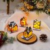 Christmas Decorations Luminous Resin Christmas Small House Micro Landscape Christmas Snow House Gift Ornaments