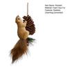 Forest Animal Christmas Ornaments Fluffy Faux Fur Squirrel Decor with Hanging Rope 3D Woodland Christmas Tree Decorations