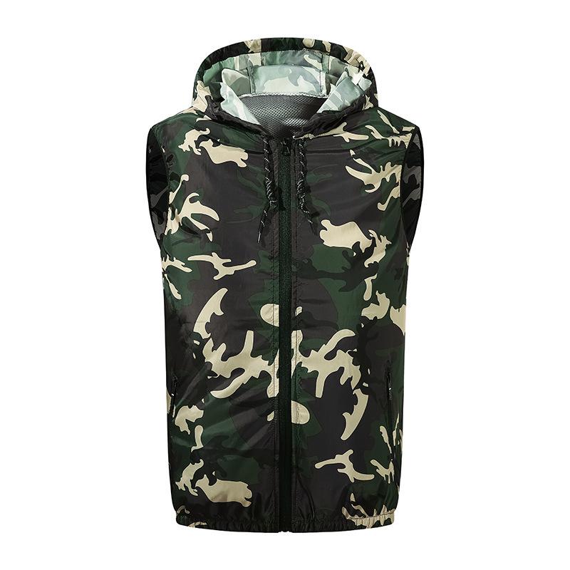 Summer Cooling Suit: High-Tech Fan Vest and Camouflage Fishing Vest for Men