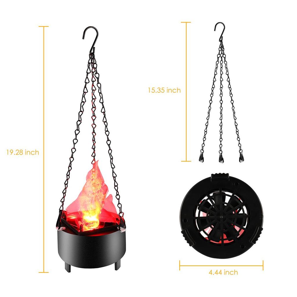 LED Artificial Flame Light, Hanging 3D Fake Fire Light, Simulated Flame Effect Light