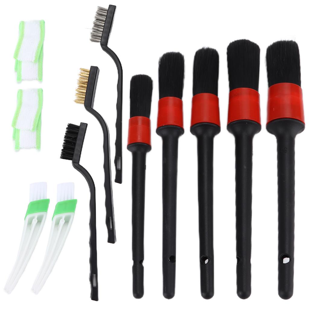 12pcs Car Detailing Brushes Auto Wheel Cleaning Tool Kit for Interior Exterior Dashboard Seat
