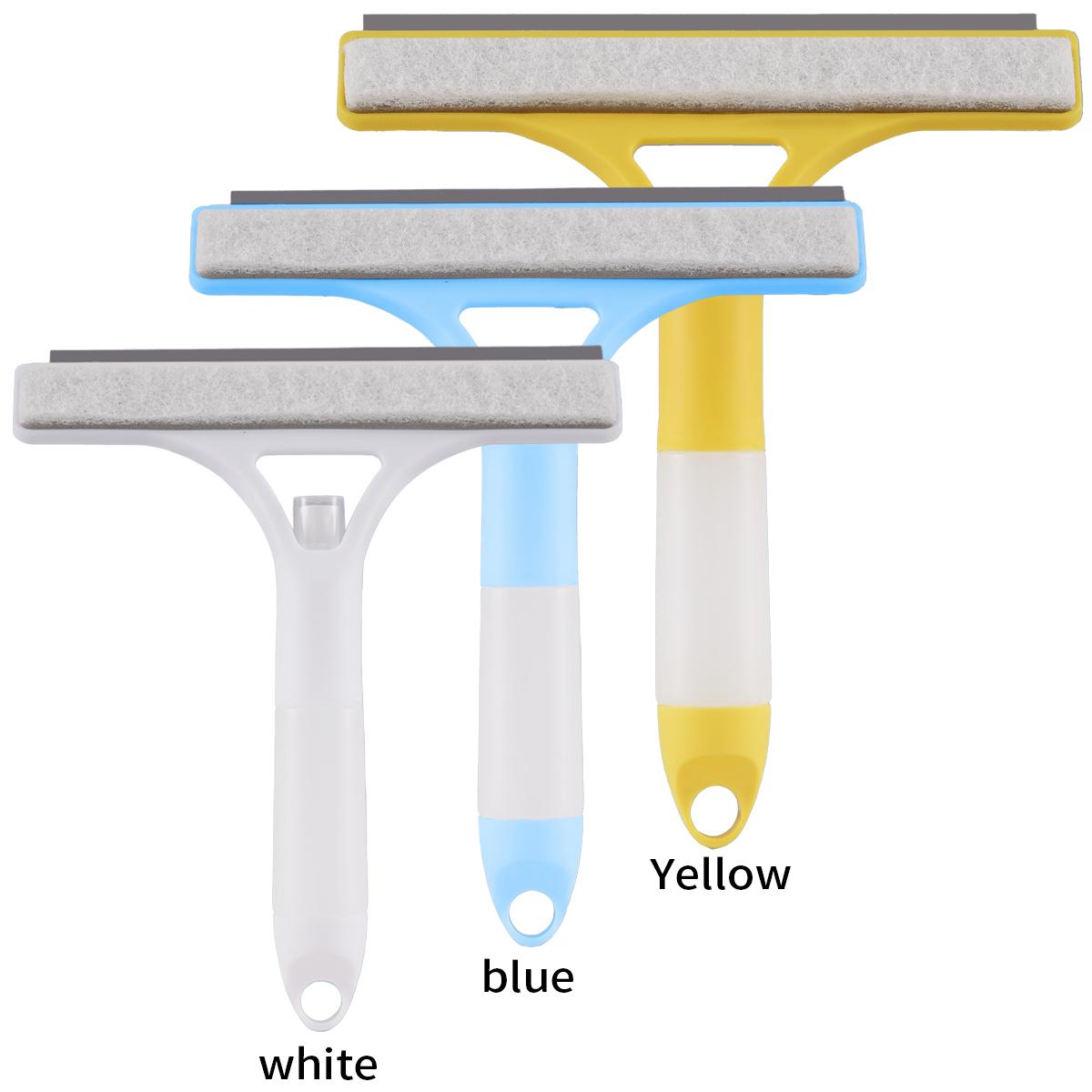 

3 шт. в упаковке для мытья оконных стеклянных дверей, силиконовый скребок 3 в 1 с распылителем, чистящая насадка-губка, не оставляет разводов