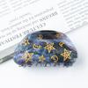 Hair Claw Moon Five-Pointed Star Pattern Back Head Shower Clip Medium Size Shark Hair Claw Versatile Hair