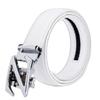 FleurUneffe Genuine Leather Belt with Cuttable Adjustable No Navy Z Men's Belt, Size, Holes, Auto-Lock, Stylish, Casual, Business, Golf, White, Red,