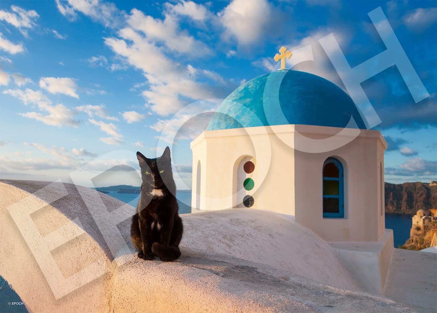

Epoch Jigsaw The Wonderland of Santorini Includes and Score Ticket 500-Piece Puzzle, Animals/Pets, Cat, (38x53cm), 05-205s, Glue, Spatula,