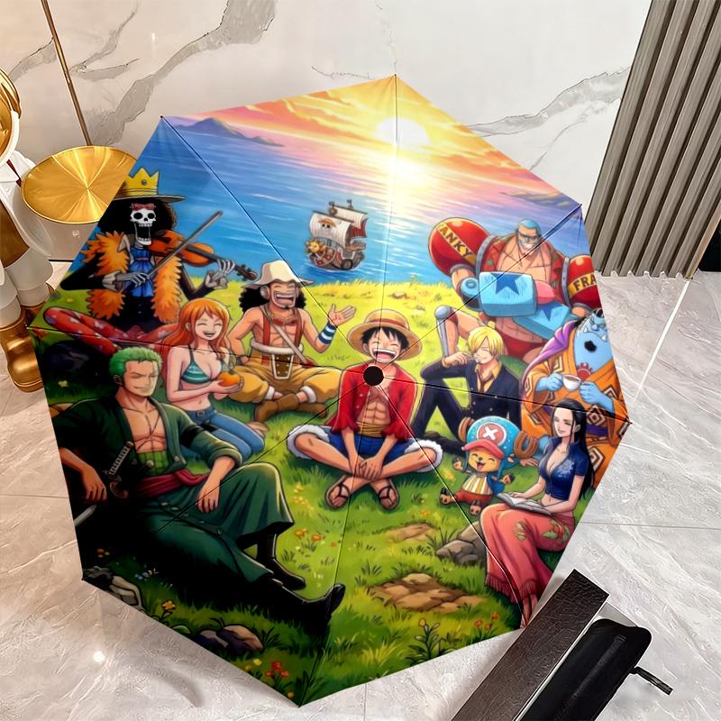 Cute Monkey D. Luffy from the Japanese manga ONE PIECE umbrella is suitable for all seasons, including home travel and outdoor activities Y17