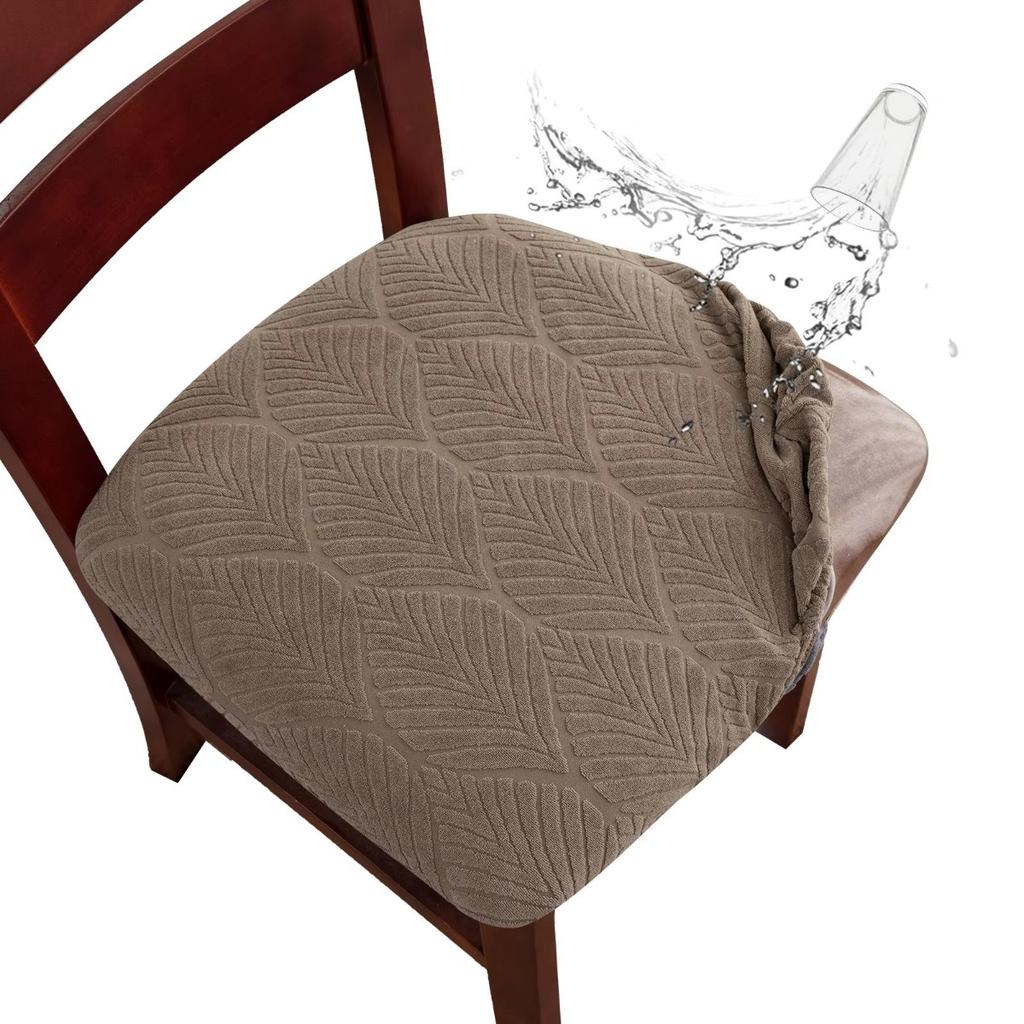 4/6 Pieces, Elastic Lace Up Dining Chair Seat Cover, Thick and Warm, Removable and Washable, Waterproof, Oil Resistant, Anti Slip, Solid Color