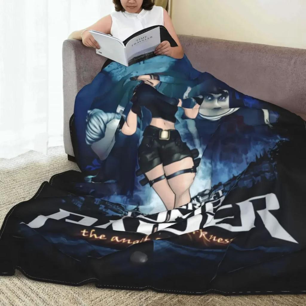 Tomb Raider Angel Of Darkness Fleece Blankets Lara Adventer Game Awesome Throw Blankets for Home 150*125cm Bedspreads