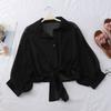 Thin Sunscreen Shirt Women's Summer Loose Bat Cardigan Short Chiffon Air-conditioning Shirt with a Small Shawl Outside the Student Tide