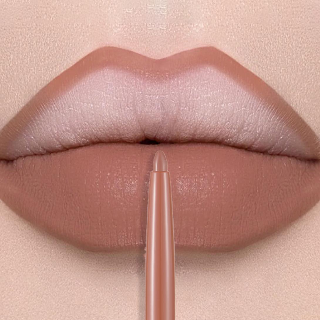 Matte Mauve Lippenstiftstift Langanhaltend Wasserdicht Nichtklebend Lipliner Stift Samtige Lippenkontur Umriss Glattes Natürliches Make-up gray