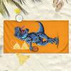 Cartoon-Stil Tyrannosaurus Rex Muster Polyester Mikrofaser Strandtuch ist hochsaugfähig geeignet für Schwimmen und Strandausflüge