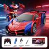 Transforming Robot Car Toy for Kids 2.4GHz Remote Control Vehicle with LED Lights 360° Spin Drift Mode Gift for Boys
