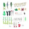 101 Pieces Fishing Lures Kit Soft Hard Baits Metal Sequins Thunder Frog Fishing Lure Set with Storage Box Full Water