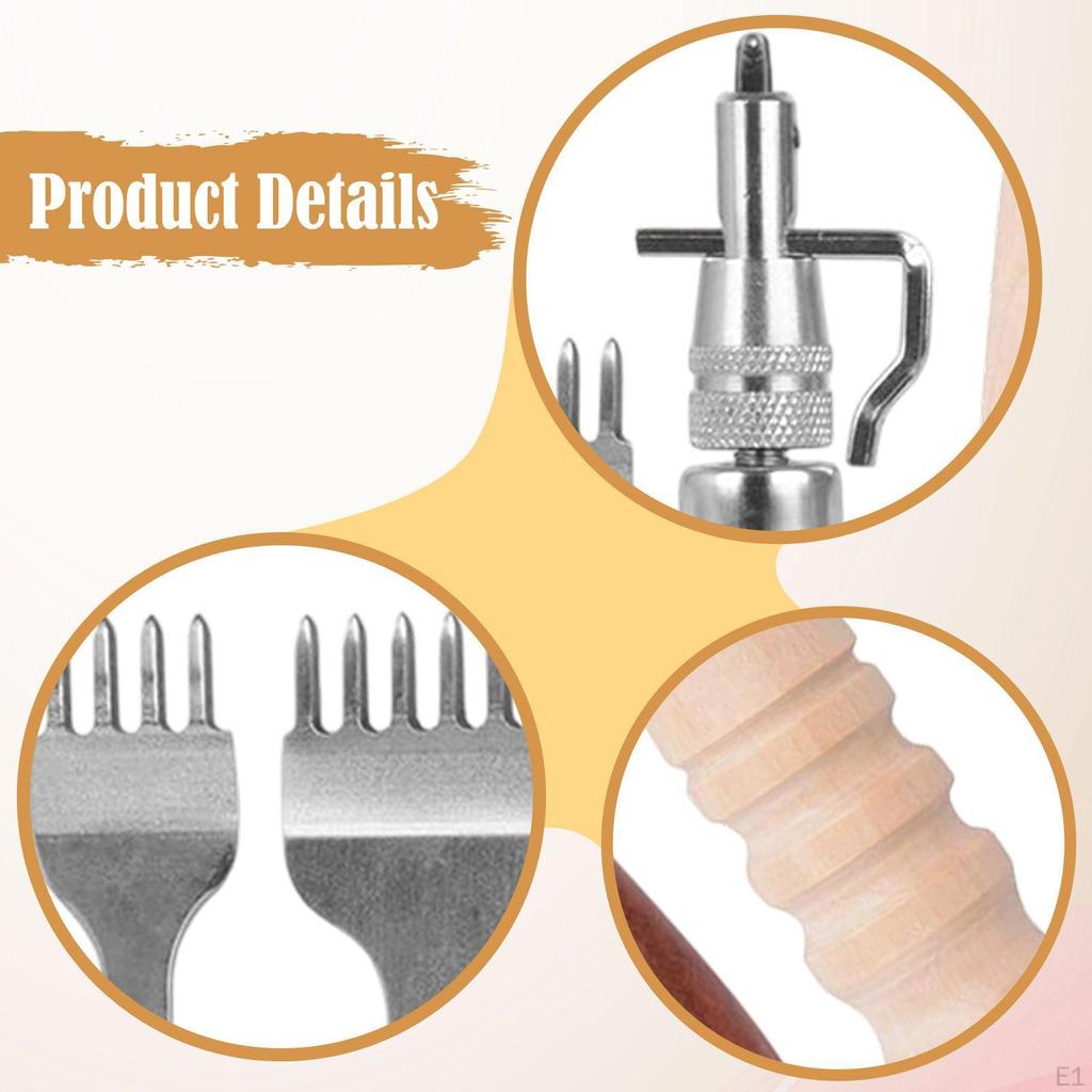Leather Tool Kit,Leather Work Tools Supplies Portable Crafting Kit Grooving Edger for Sewing Wallets