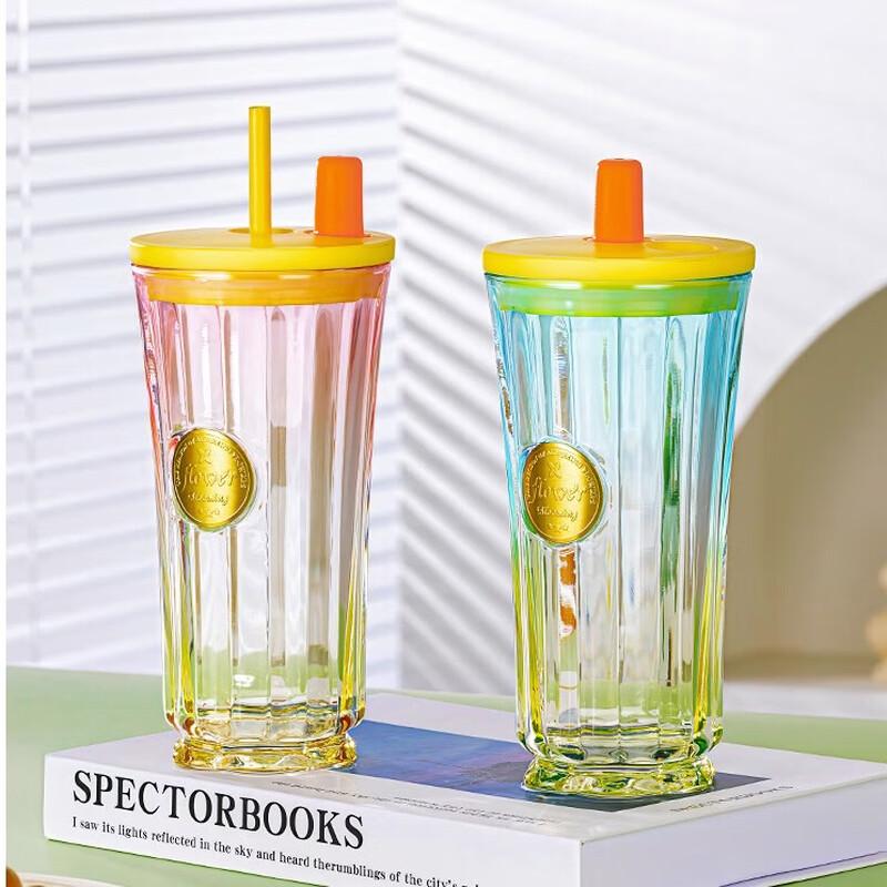 LOVWISH Cloud Straw Glass Tumbler