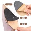 Peach Frosted Anti-Slip High Heel Sole Sticker – Wear-Resistant Black Forefoot Protection for Women.