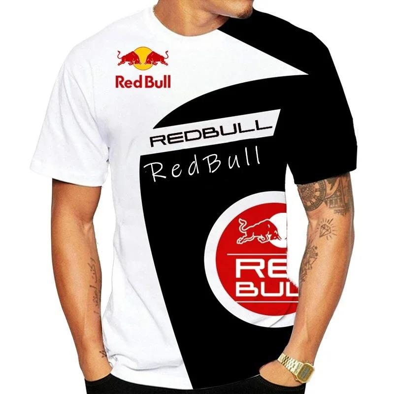 Red Bull Racing Men's T-shirt Oversized New T-shirt 3D Printed Children's Red Bull Short Sleeve Motorcycle Men's T-shirt