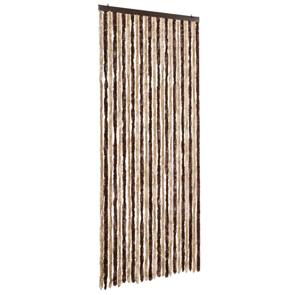 Vidaxl Insect Curtain, Beige And Light Brown, 100X220 Cm, Chenille