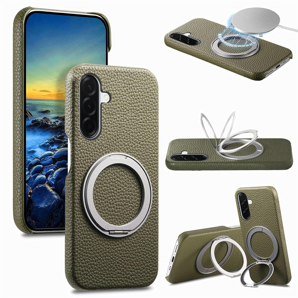 Case for Galaxy A16 5G - PC+Leather/PU, Green, With Stand