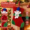 Snowman Christmas Stocking Lined Christmas Tree Hanging Ornament Gift Bag Stocking  Home Decoration