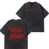 Rappare Bad Bunny Turné 2026 Debi Tirar Mas Fotos DTMF Merch T-shirts Herr Mode Sommar Rundhalsad T-shirt Hip Hop Vintage Tvättade T-shirts