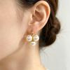 2024 Luxury Pearl Stud Earrings for Women - Elegant High-End Design