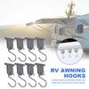 8Pcs RV Awning Light Clip Steel Lights Camping Awning Hangers Clothes Party Lights Hanger RV Caravan Camper Accessories