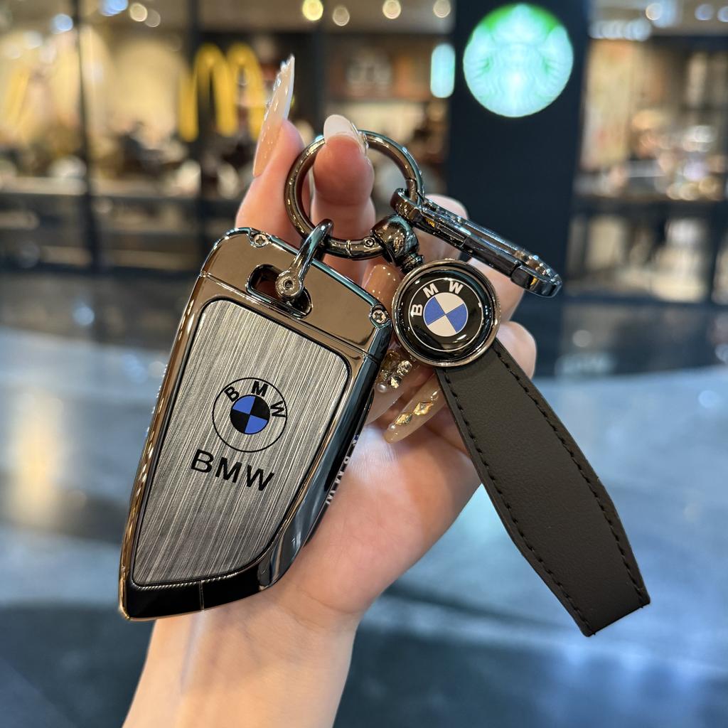 Leather  Car Remote Key Case Cover Shell Fob For BMW X1 X3 X5 X6 X7 1 3 5 6 7 Series G20 G30 G11 F15 F16 G01 G02 F48 Keyless PS9