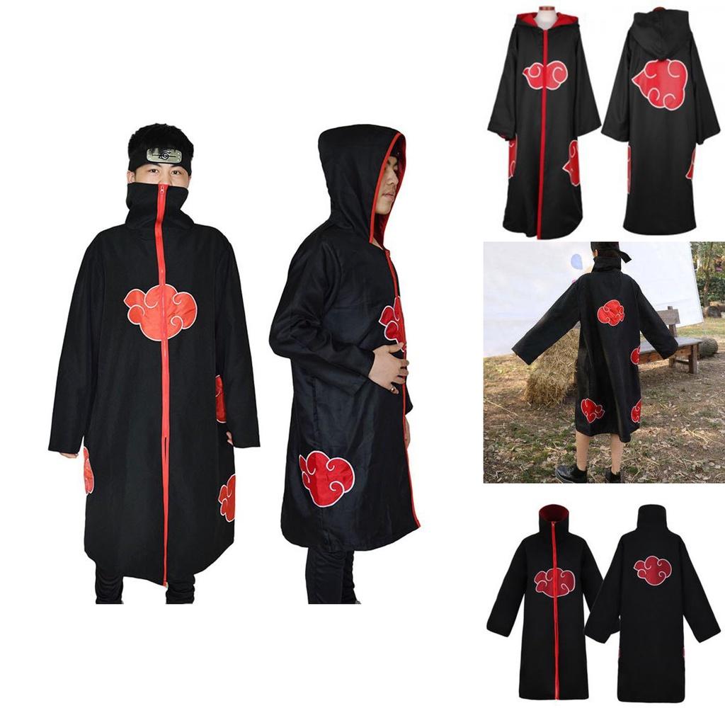 High-quality Naruto Akatsuki Uchiha Itachi Cosplay Costume Robe Cloak Ideal For Events