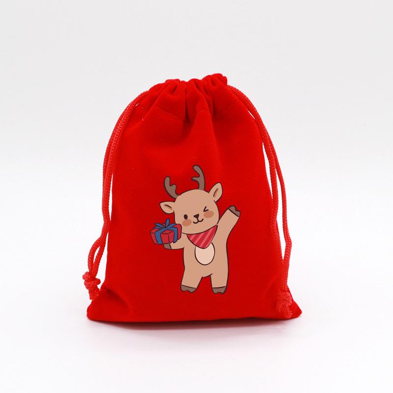 

Рождественский снеговик, лось, Санта-Клаус, рождественская елка для конфет, печенья, красная упаковка 13x18cm