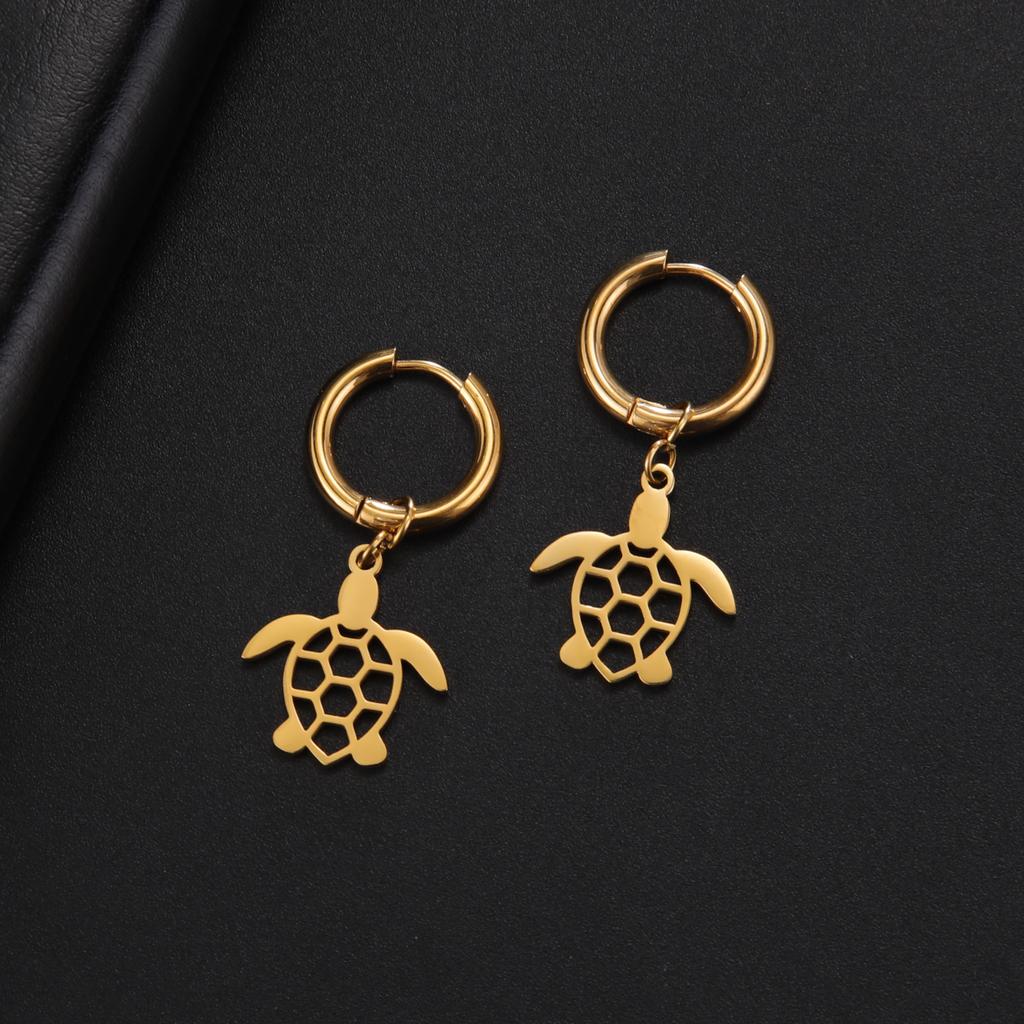 Cazador Turtle Earrings for Women Stainless Steel Jewelry Animal Drop Earrings Birthday Gift 2026 Trending Wholesale New