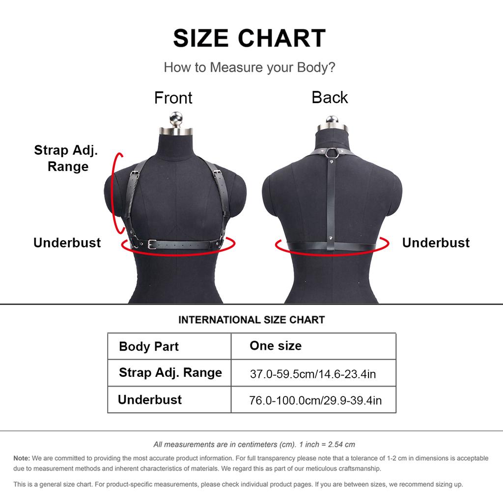 Women's Leather Body Harness - Adjustable Straps, Lightweight Design, Ideal for Layering, Special Occasions