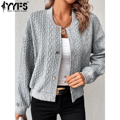 Pulls à manches longues pour femmes, mode décontractée, automne hiver, couleur unie, imprimé