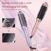 Pink Electric Curling Brush Comb - For Long & Short Hair Styling, Fluffy Perms, Inward Curls