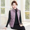 Winter new down cotton vest mother large size stand-up collar cotton vest middle old woman warm top vest