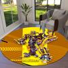 Bumblebee Transformers Round Area Rug,Carpet Rug for Living Room Bedroom Sofa Playroom Decor,Non-slip Floor Mat43