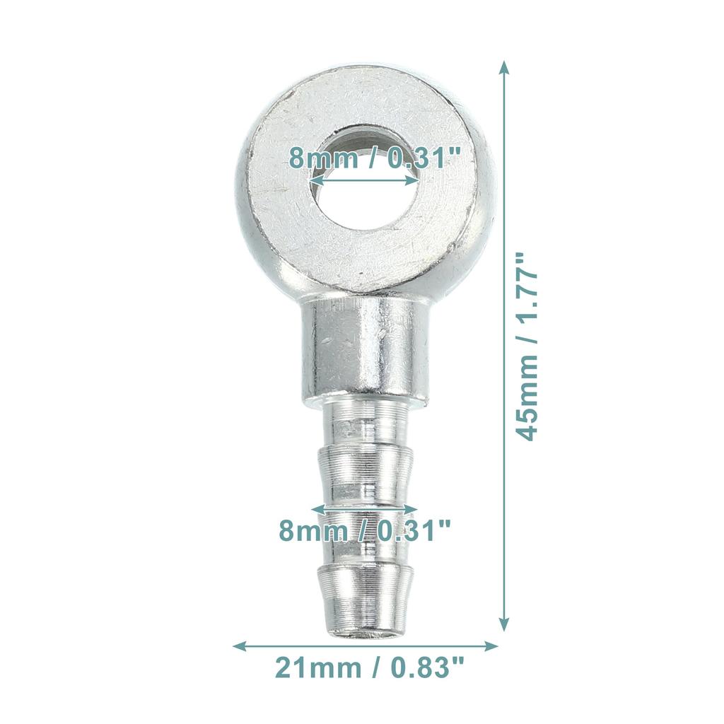 ACROPIX Fuel Line Adapter Connector Banjo Bolt Hose Barb Fitting Banjo Fitting Universal Motorcycle