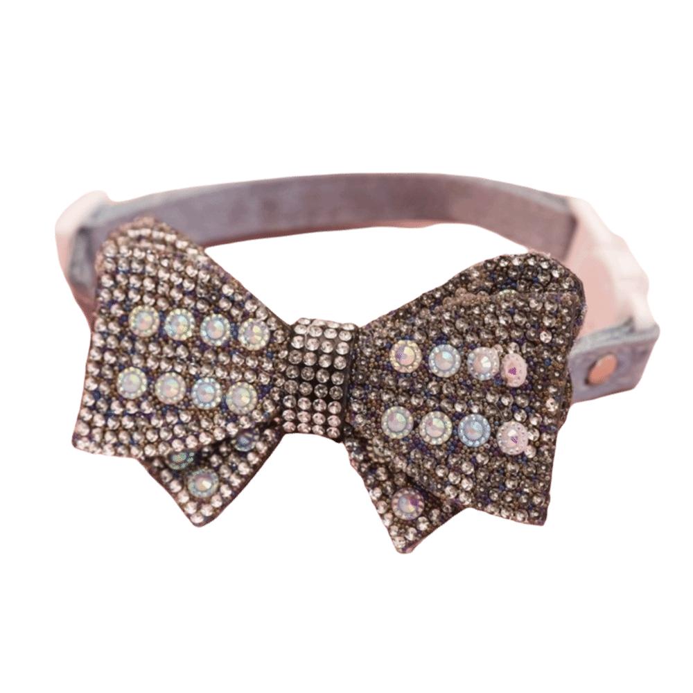 Pet Accessories Sparkling Cat Collar Adjustable Necklace Pet Rhinestone Collar PU Leather Decoration Dog Collar Birthday