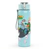 1PC Cowboy Horse Cartoon 750ml Sports Water Bottle Leakproof Straw Lid Outdoor Office Home