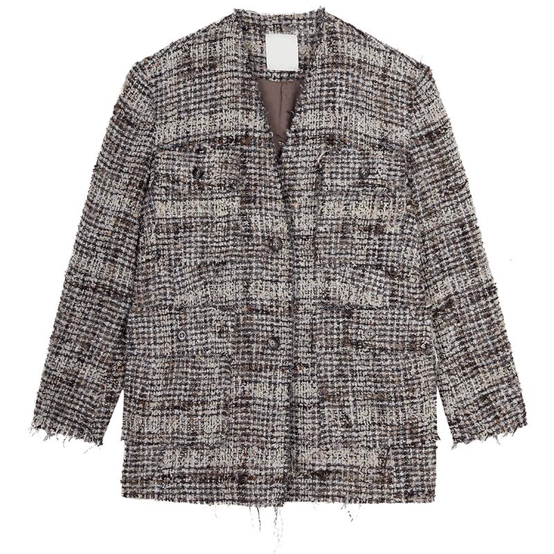 

JNBY 24 Зимняя клетчатая куртка из шерстяной смеси M