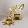 Candle Holder Metal Candlestick Unique Geometric Flower Desk Candlelighting Stand For Sophisticated Home Decoration